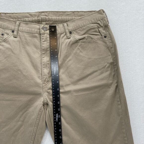 Levi's 502 Pants Mens 40x30 Regular Taper Brown Stretch Fabric Low Rise Chino‎ - Picture 8 of 13